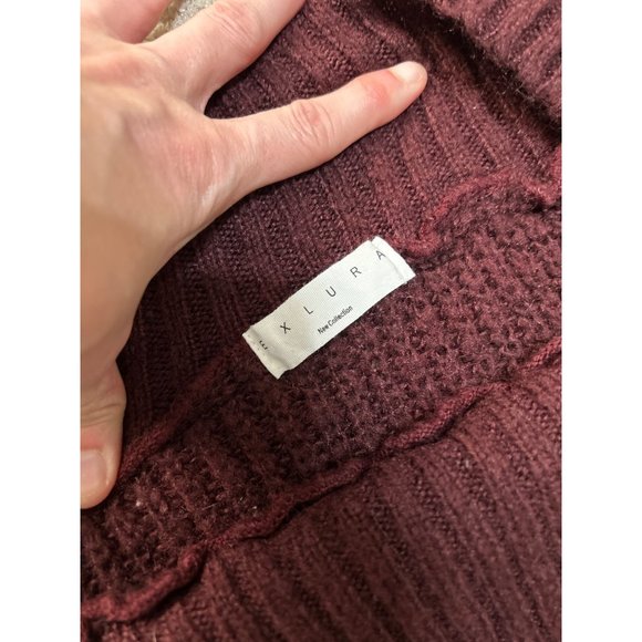 Exlura Maroon boat neck off the shoulder dolman sleeve sweater OS 1408 - Picture 3 of 7